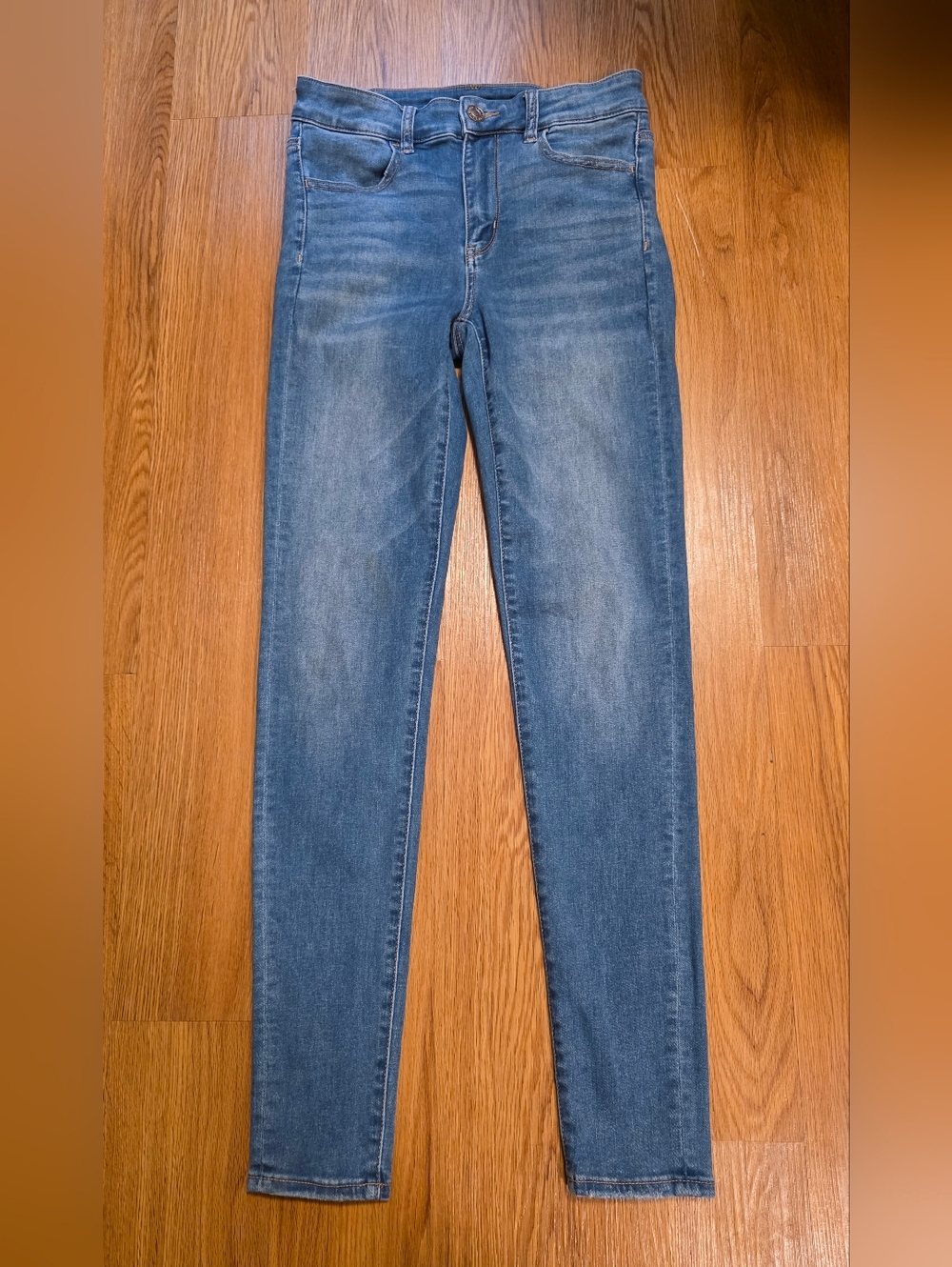 American Eagle Outfitters Super Stretch High Rise Jeggings Blue Women's Size 6L
